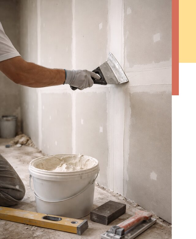 Шпаклевка перегородок из гипсокартона в Морозовске от 2567 руб. — услуги ОТДЕЛОЧНИК-Мрз