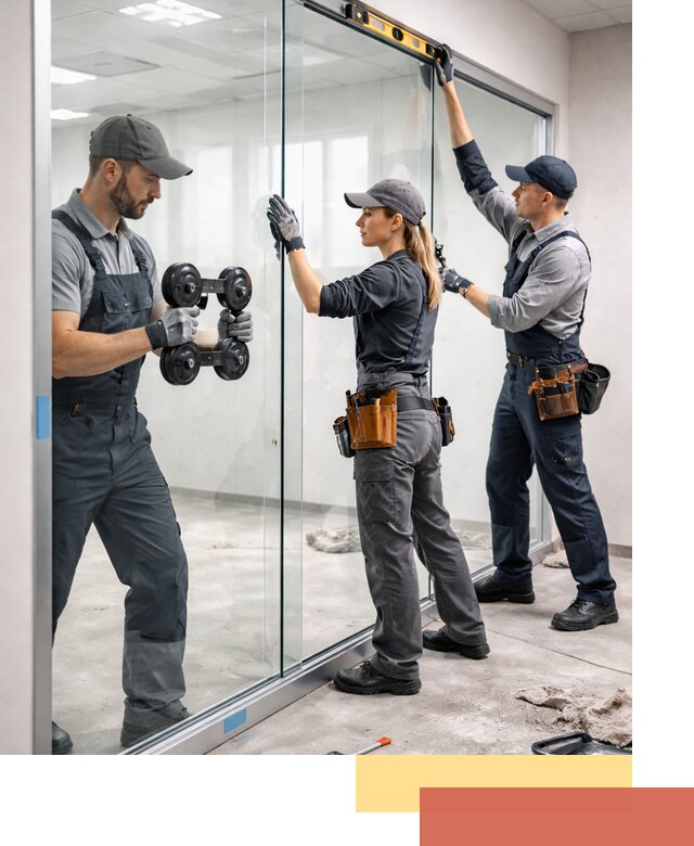 Профессиональный монтаж стеклянных перегородок в Морозовске