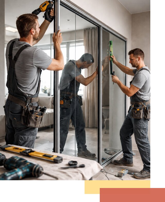 Каркасные стеклянные перегородки под ключ в Морозовске