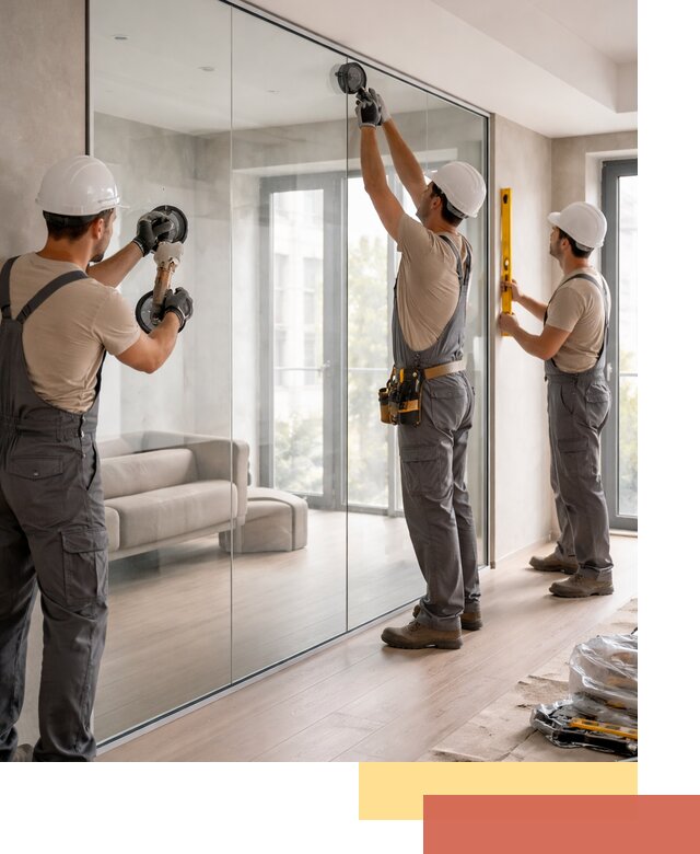 Перегородки из закаленного стекла в Морозовске для офисов и квартир