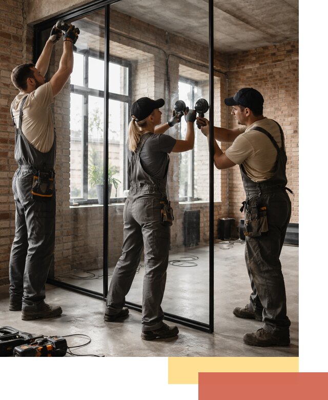 Стеклянные перегородки лофт — изготовление и монтаж в Морозовске