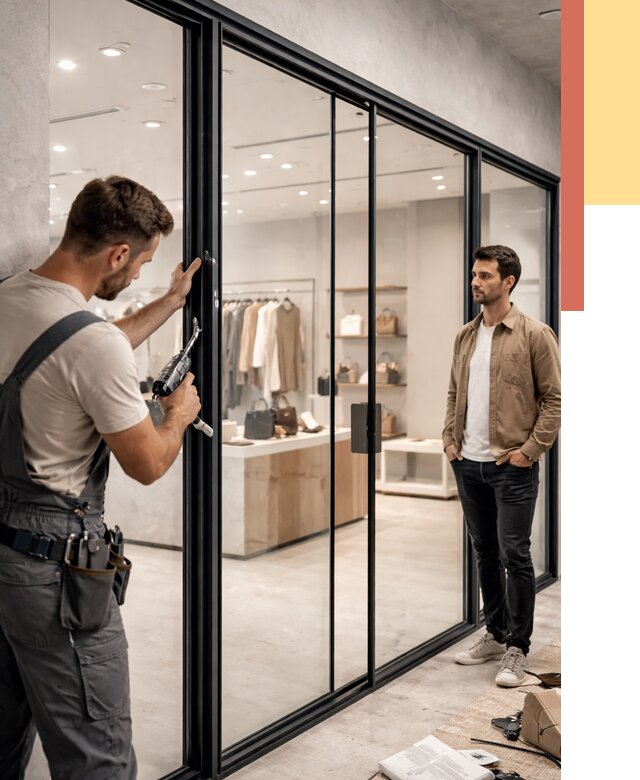 Стеклянные перегородки для магазинов в Морозовске от 8418 руб. под ключ | ОТДЕЛОЧНИК-Мрз