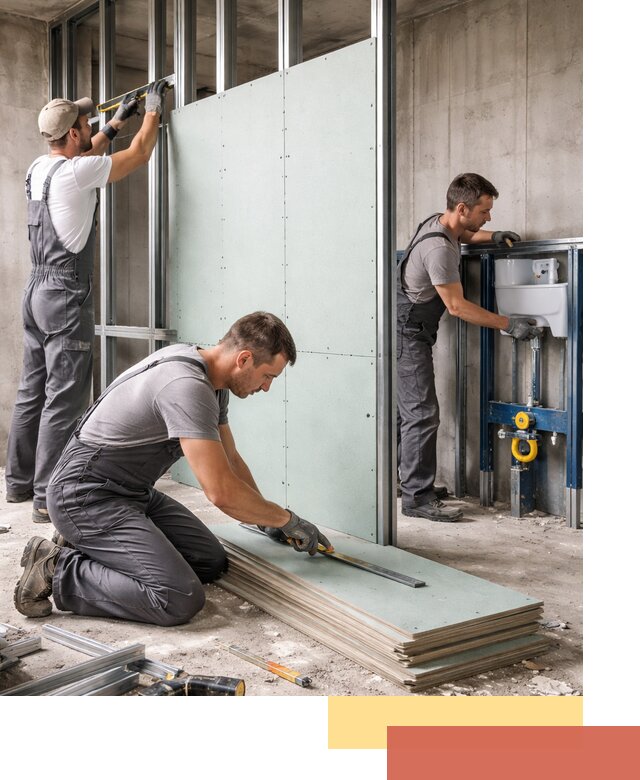 Монтаж и ремонт сантехнических перегородок в Морозовске