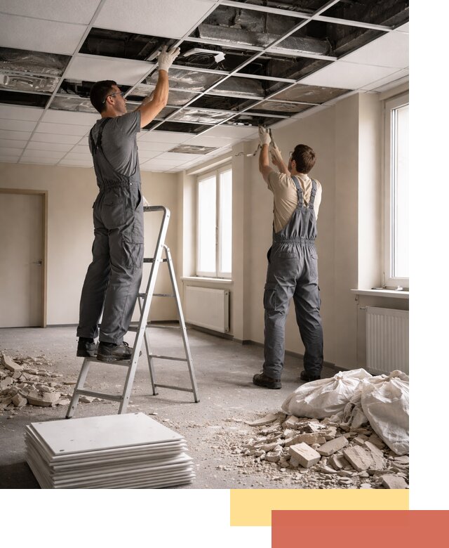 Демонтаж потолков Армстронг профессионально в Морозовске