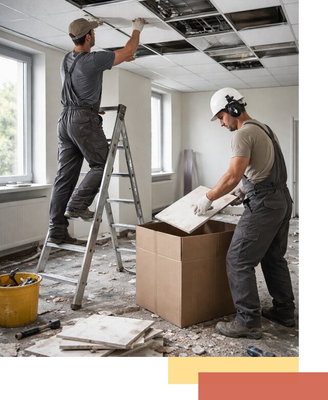 Демонтаж потолочной плитки в Морозовске быстро и аккуратно