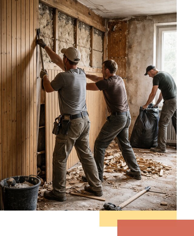 Демонтаж вагонки и вывоз материалов в Морозовске