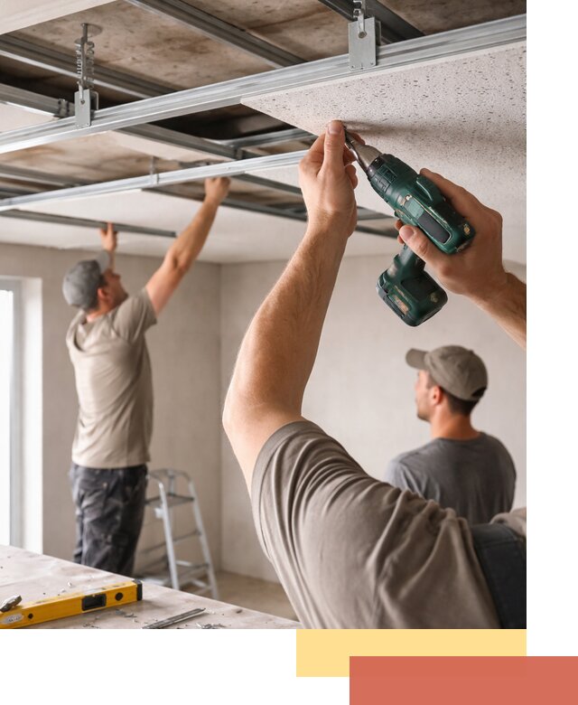 Монтаж акустического потолка в Морозовске под ключ