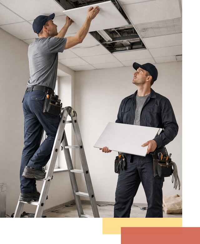 Обслуживание подвесного потолка в Морозовске — ремонт и чистка