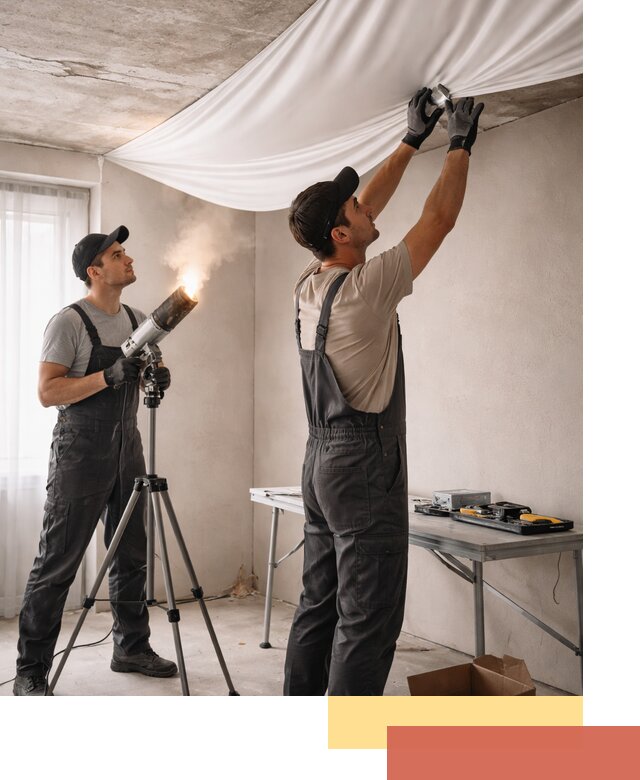 Установка натяжного потолка под ключ в Морозовске