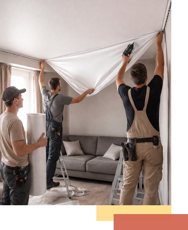 Монтаж сатинового натяжного потолка в Морозовске качественно и быстро