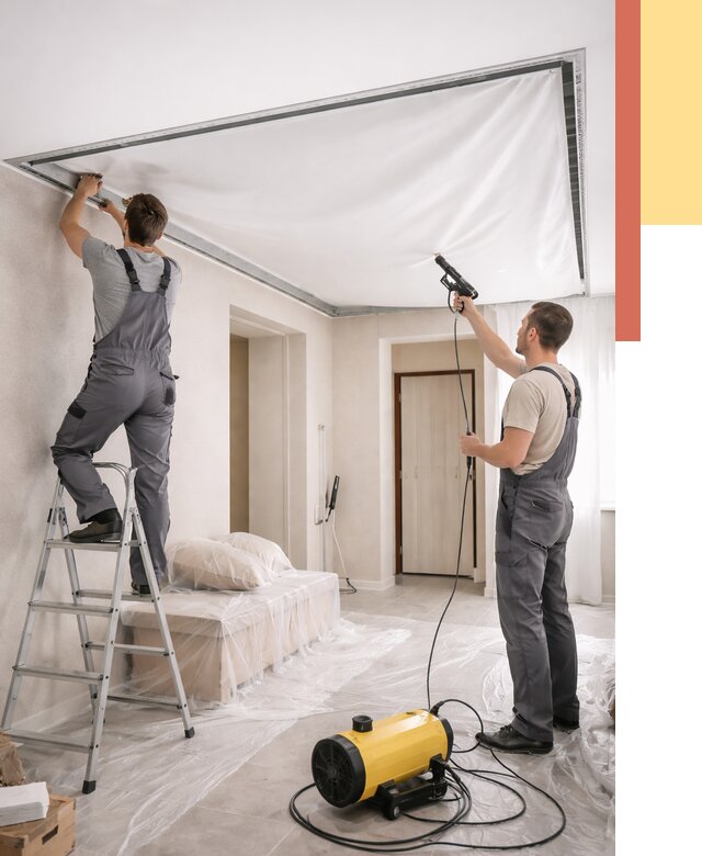 Монтаж натяжного потолка в прихожей в Морозовске от 2720 руб. под ключ | ОТДЕЛОЧНИК-Мрз