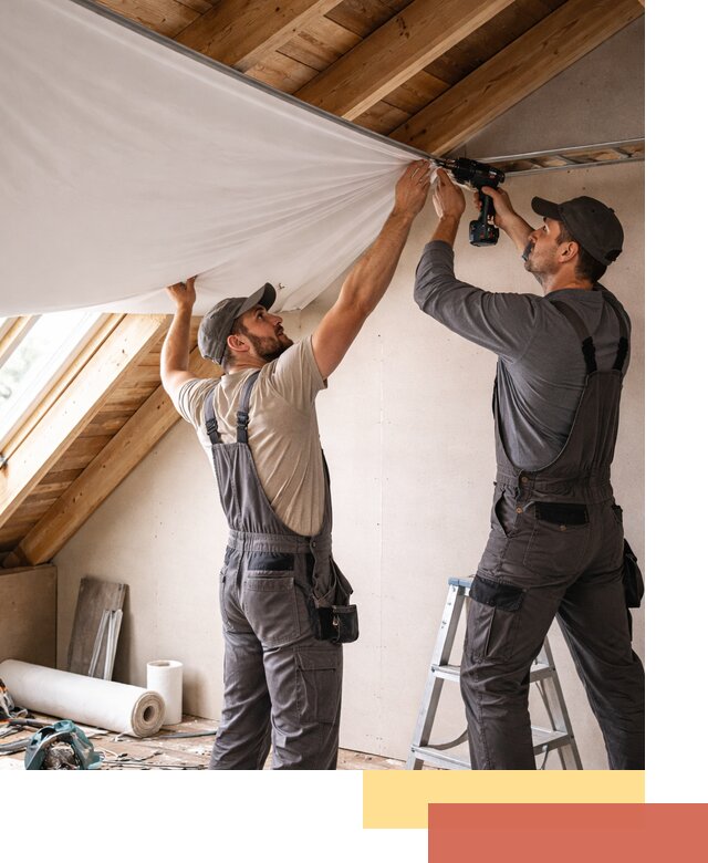 Монтаж натяжного потолка в мансарде в Морозовске