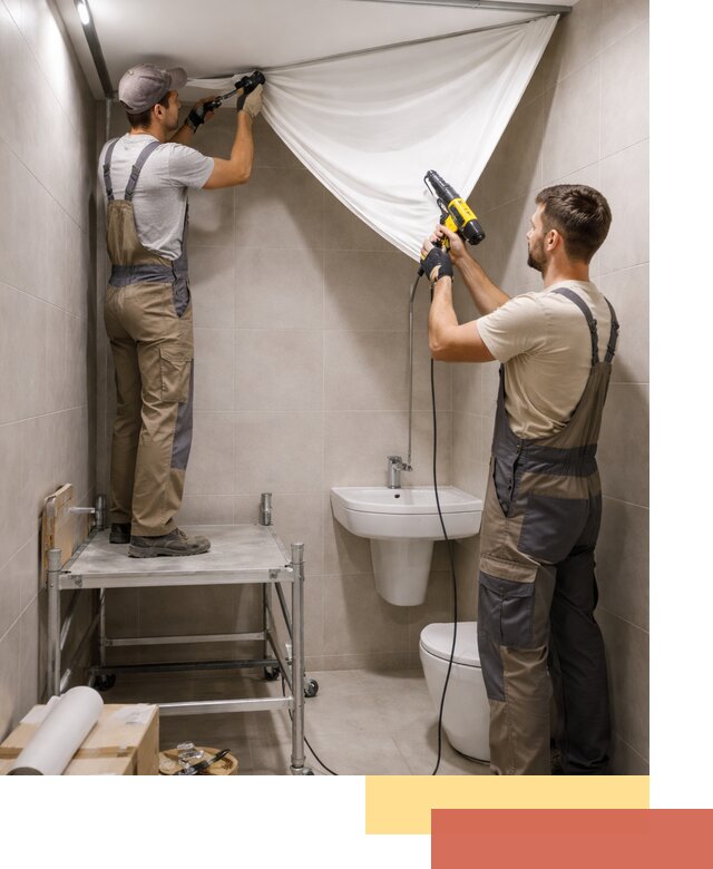 Монтаж натяжного потолка в санузле в Морозовске