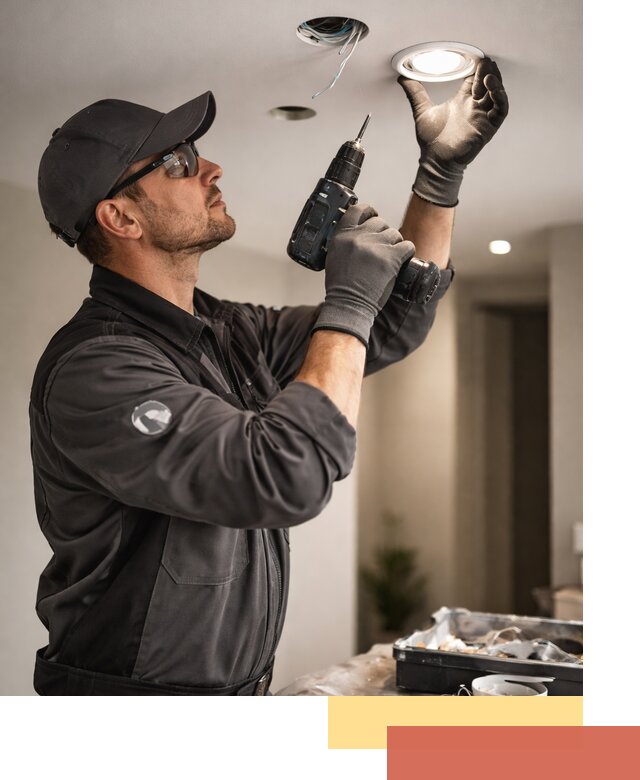 Установка точечных светильников в натяжной потолок в Морозовске