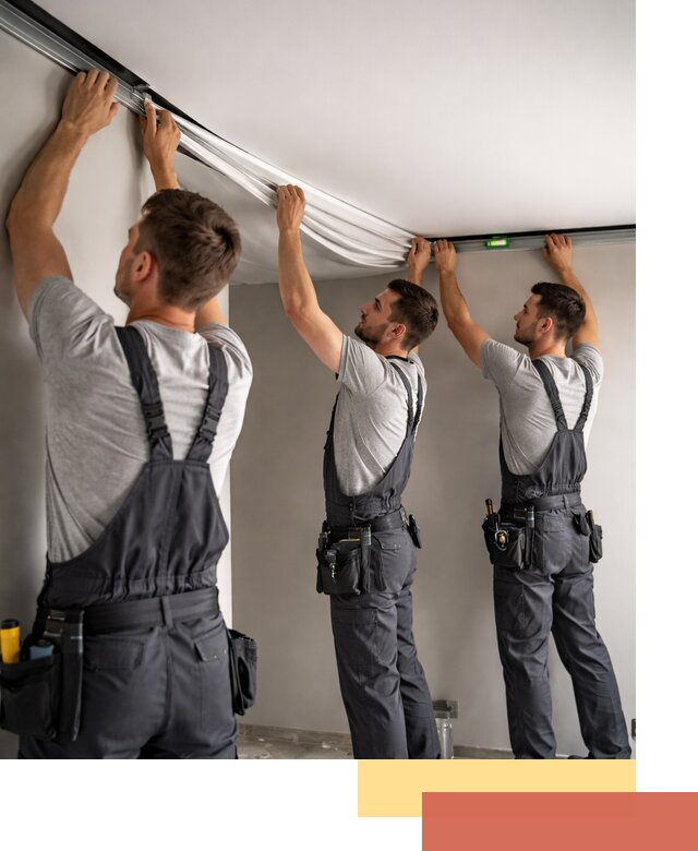 Теневые натяжные потолки в Морозовске: монтаж и отделка быстро и качественно