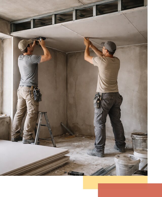 Короб из гипсокартона на потолке под ключ в Морозовске