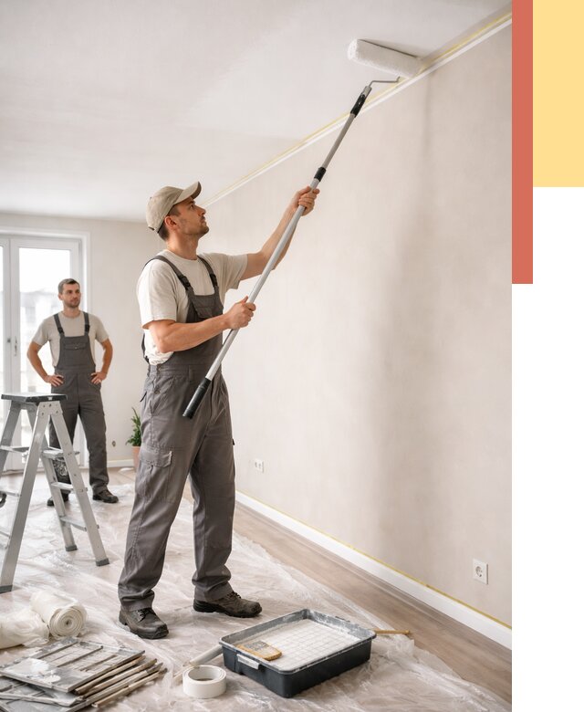 Покраска потолка из гипсокартона в Морозовске от 4620 руб./м2 — услуги под ключ | ОТДЕЛОЧНИК-Мрз