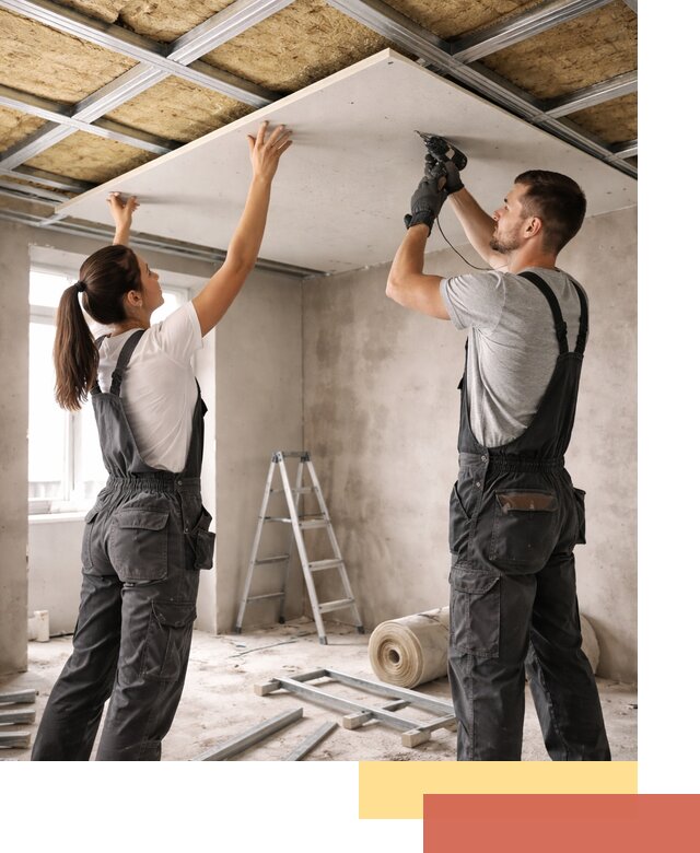 Звукоизоляция потолка из ГКЛ в Морозовске профессионально и надежно