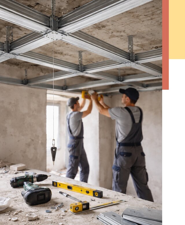 Монтаж каркаса потолка из профиля в Морозовске от 4620 руб. — услуги ОТДЕЛОЧНИК-Мрз