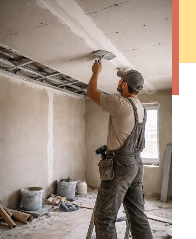 Ремонт потолка из гипсокартона в Морозовске от 667 руб./м² — быстро и недорого | ОТДЕЛОЧНИК-Мрз