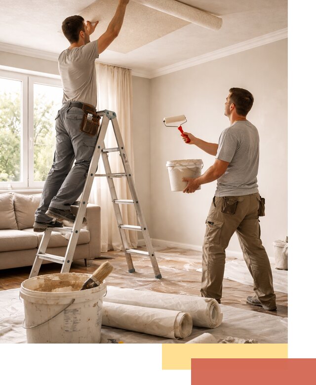 Поклейка обоев на потолок в Морозовске — качественно и быстро