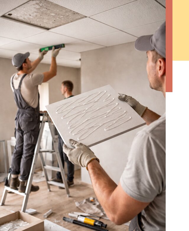 Монтаж потолочной плитки в Морозовске от 4620 руб. — быстро и недорого | ОТДЕЛОЧНИК-Мрз