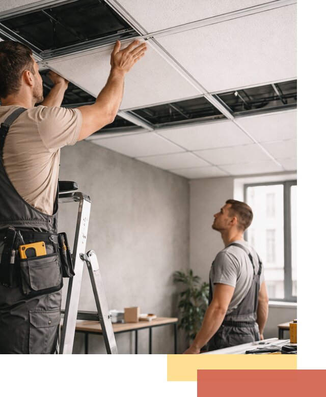 Монтаж потолочной плитки в Морозовске качественно и в срок