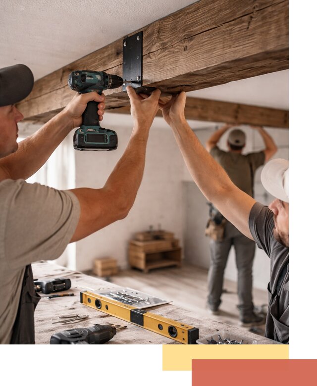 Монтаж декоративных потолочных балок в Морозовске