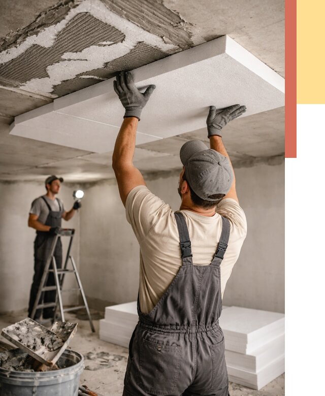 Утепление потолка пенопластом в Морозовске от 4620 руб/м2 — недорого и быстро | ОТДЕЛОЧНИК-Мрз